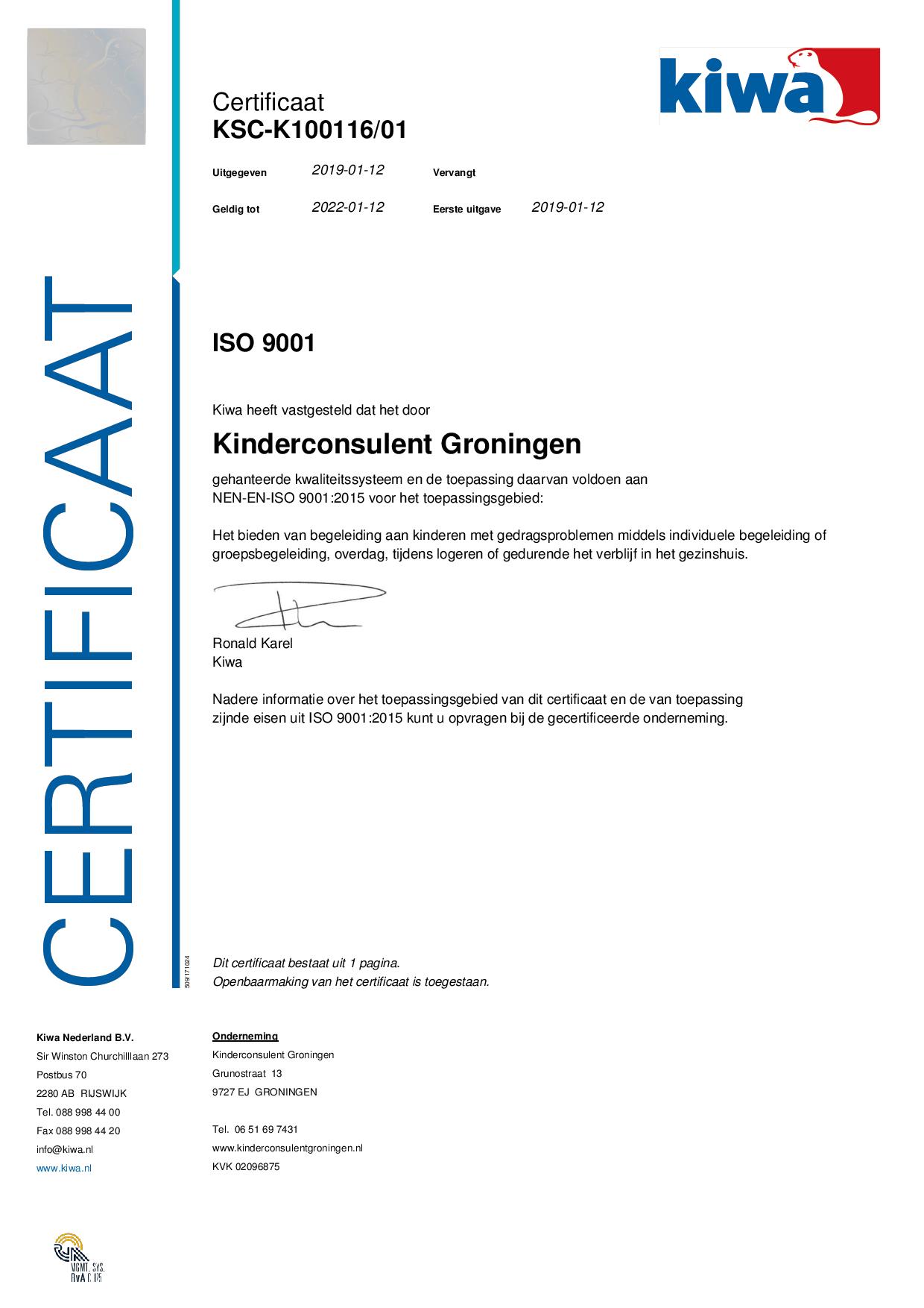 ISO gecertificeerd